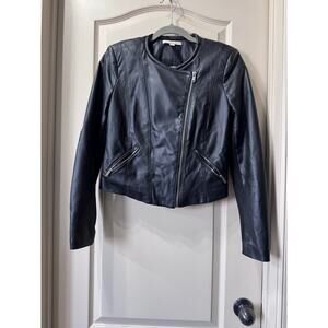 Trf_outerwear mixed material moto jacket size Large